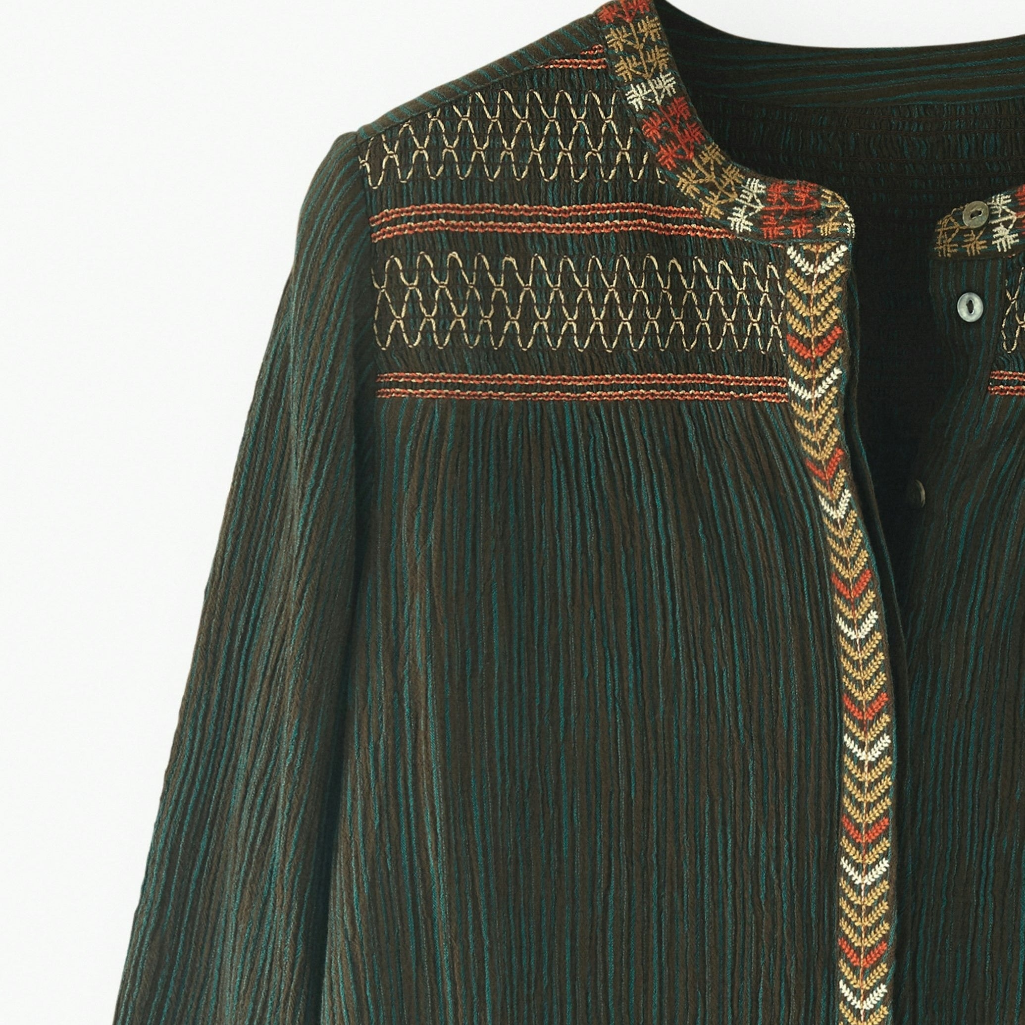 Dark green striped shirt